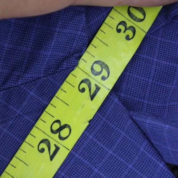 Scott Barber Shirt Mens 2XL Blue Plaid Button Down Long Sleeve Collared Cotton - Picture 8 of 9